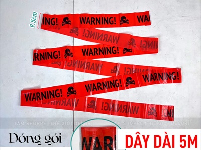 Dây băng cảnh báo nilon chữ WARNING - KEEP OUT [Dài 5m - Nhiều kiểu] DAYBANG-02