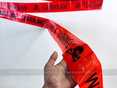 Dây băng cảnh báo nilon chữ WARNING - KEEP OUT [Dài 5m - Nhiều kiểu] DAYBANG-02