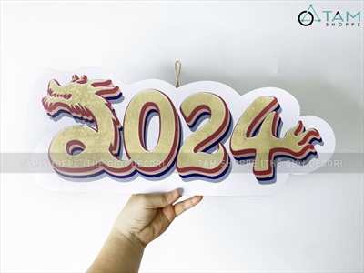Số năm 2024 trang trí Tết [Thiết kế - Chuẩn đẹp] SO-GO-02