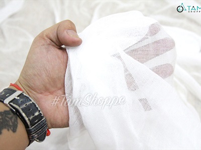 Vải gạc trắng trơn khổ 80cm (bán theo 1 mét tới) PK-VAI-05