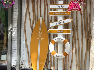 Concept decor biển “Summer Direction” - Logo, màu theo yêu cầu [2026 - Tâm Nguyễn Decor] CC-BIEN-2604