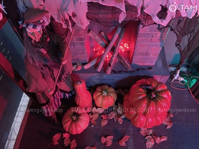 Concept phù thuỷ bên lò sưởi Halloween [2024 - Tâm Nguyễn Decor] CC-HLW-2403