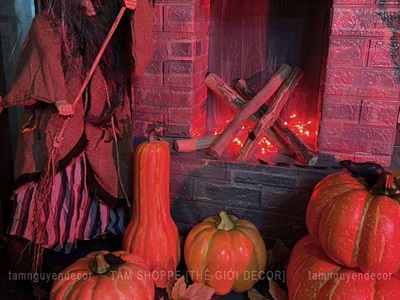 Concept phù thuỷ bên lò sưởi Halloween [2024 - Tâm Nguyễn Decor] CC-HLW-2403