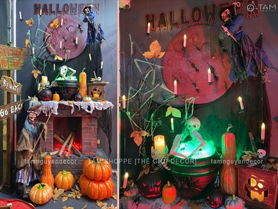 Concept phù thuỷ bên lò sưởi Halloween [2024 - Tâm Nguyễn Decor] CC-HLW-2403