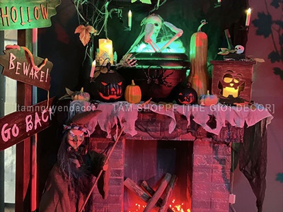 Concept phù thuỷ bên lò sưởi Halloween [2024 - Tâm Nguyễn Decor] CC-HLW-2403