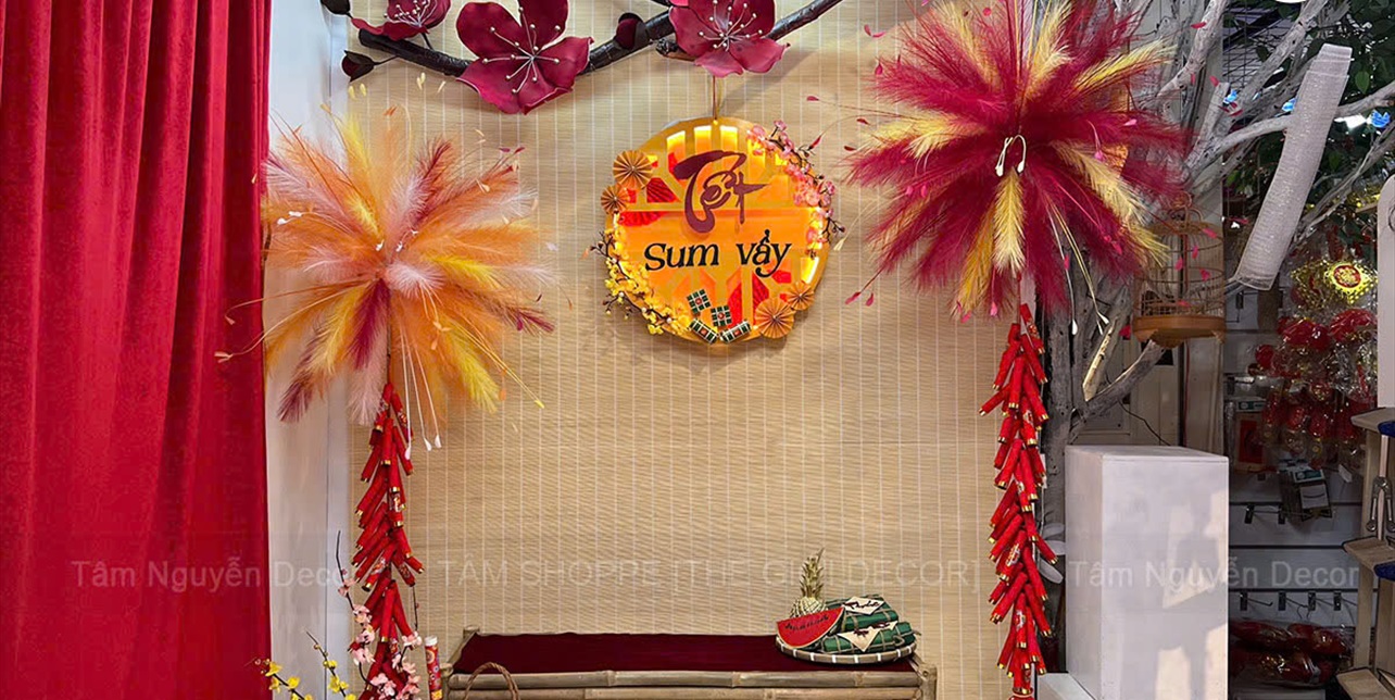 Backdrop Tết sum vầy 2026