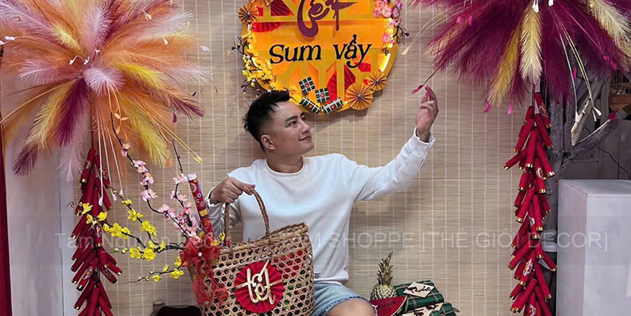 Backdrop Tết sum vầy 2026