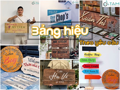 Tâm Shoppe - Địa chỉ làm bảng hiệu gỗ theo yêu cầu TP.HCM Đẹp - Độc - Lạ - Giá phải chăng