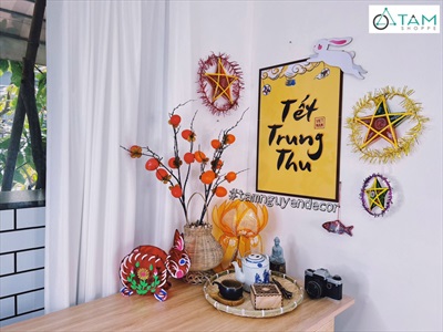 Góc nhỏ Trung thu với trà bánh, cành hồng khô [2023 - Bởi Tâm Nguyễn Decor] CC-TRUNGTHU-2301