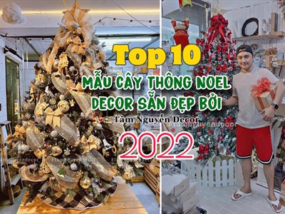 Top 10 mẫu cây thông Noel trang trí sẵn đẹp nhất 2022 do Tâm Nguyễn Decor thực hiện