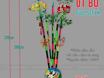 Bụi tre Trung thu đèn Led - Một góc nhà sáng rực, gọi cả tuổi thơ về [2026 - Tâm Nguyễn Decor] CC-TRUNGTHU-2602
