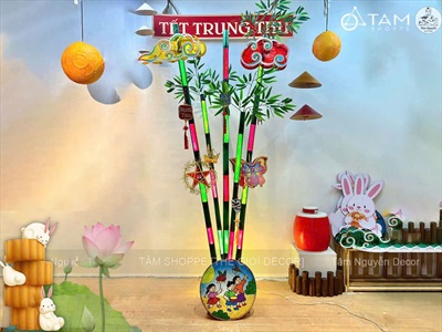 Bụi tre Trung thu đèn Led - Một góc nhà sáng rực, gọi cả tuổi thơ về [2026 - Tâm Nguyễn Decor] CC-TRUNGTHU-2602