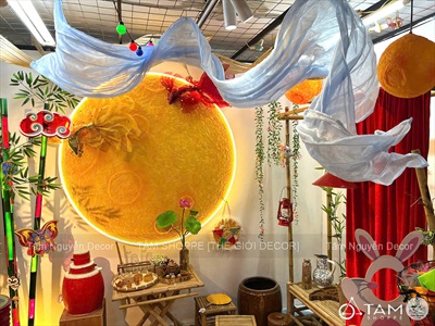 Concept decor cá chép và sóng 