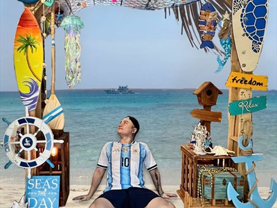 Concept decor cổng chào "SEA THE DAYS" - Đưa cả mùa hè và biển xanh vào không gian  [2026 - Tâm Nguyễn Decor] CC-BIEN-2608