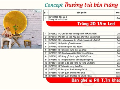 Concept decor Trung thu “Thưởng Trà Bên Trăng” [2026 - Tâm Nguyễn Decor] CC-TRUNGTHU-2601