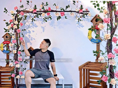 Concept Decor Giàn Hồng Leo Kiểu Pháp Vintage – Lãng Mạn & Tinh Tế [2025 - Tâm Nguyễn Decor] CC-HOAGIA-02
