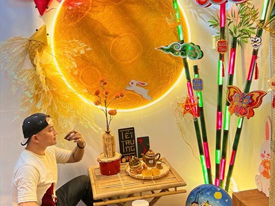 Concept "Nguyệt hạ Uyên ương" - Góc nhà Trung thu hạnh phúc [2026 - Tâm Nguyễn Decor] CC-TRUNGTHU-2607