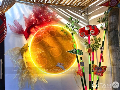 Set cá chép và trăng trang trí Trung thu - Tết [2025 - Tâm Nguyễn Decor] CC-TRUNGTHU-2505