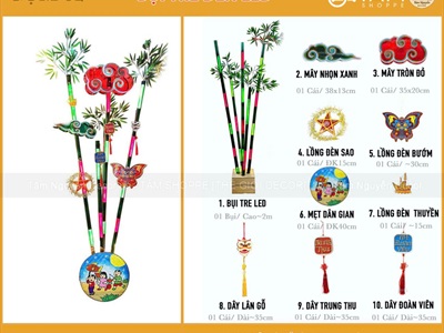 Bụi tre Trung thu đèn Led - Một góc nhà sáng rực, gọi cả tuổi thơ về [2026 - Tâm Nguyễn Decor] CC-TRUNGTHU-2602