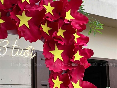 Thi công Cổng hoa cờ Tiệm Nướng Nọ [2026 - Tâm Nguyễn Decor] CC-VIETNAM-03