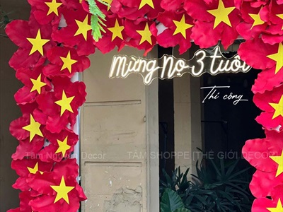 Thi công Cổng hoa cờ Tiệm Nướng Nọ [2026 - Tâm Nguyễn Decor] CC-VIETNAM-03