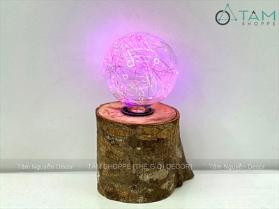 Bóng đèn Led đom đóm hồng G95 [Lung linh - Sáng vừa] BONGDEN-05