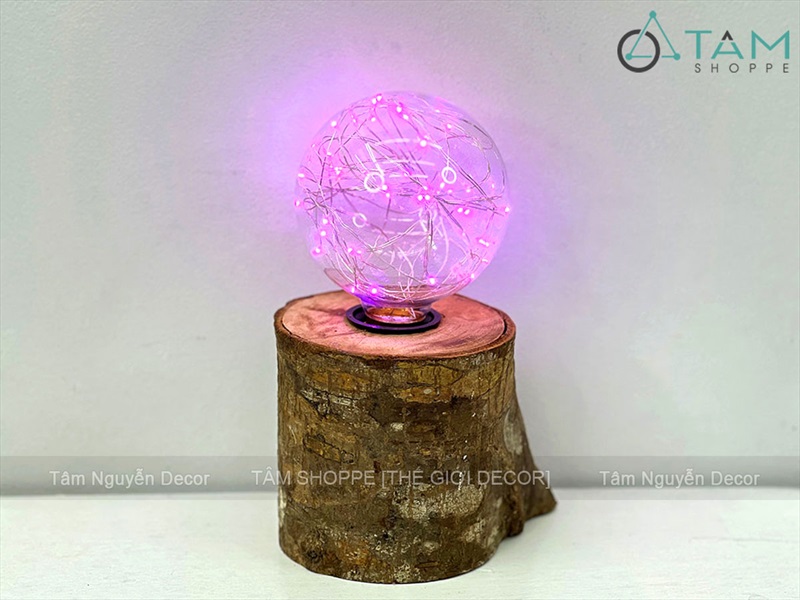 Bóng đèn Led đom đóm hồng G95 [Lung linh - Sáng vừa] BONGDEN-05