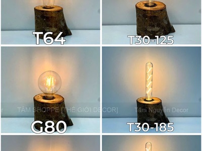 Bóng đèn sợi Led kiểu Edison decor [Vàng ấm - Nhiều kiểu] BONGDEN-04