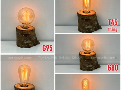Bóng đèn sợi tóc Edison decor Vintage [Vàng ấm - Nhiều kiểu] BONGDEN-03