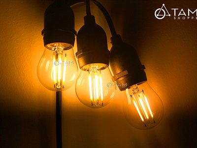 Bóng đèn trái chanh sợi Led G45 [Vàng ấm - 4 sợi Led] BONGDEN-02