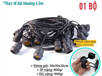 Dây đèn kín nước dùng ngoài trời [Đui đèn E27 - Loại 1] DAYDEN-06