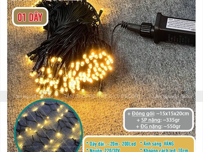 Dây đèn led bóng trơn Âu Mỹ dây xanh [Chuẩn xịn - Điện] DAYDEN-15