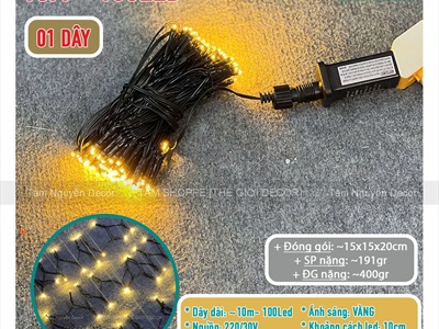 Dây đèn led bóng trơn Âu Mỹ dây xanh [Chuẩn xịn - Điện] DAYDEN-15