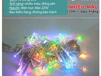 Dây đèn led bóng trơn hàng xịn [Nhiều màu/ Có đầu nối tiếp] DAYDEN-11