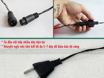 Dây đèn led bóng trơn hàng xịn [Nhiều màu/ Có đầu nối tiếp] DAYDEN-11