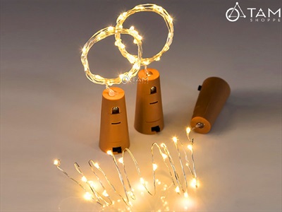 Dây đèn led đom đóm nút chai decor [2m 20Led - Sẵn pin] DAYDEN-16