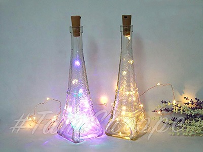 Dây đèn led đom đóm nút chai decor [2m 20Led - Sẵn pin] DAYDEN-16