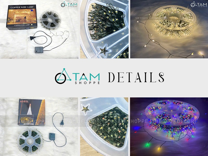 Dây đèn led đom đóm nhánh rễ cây siêu nhiều Led [Dây xanh - Led dày ...