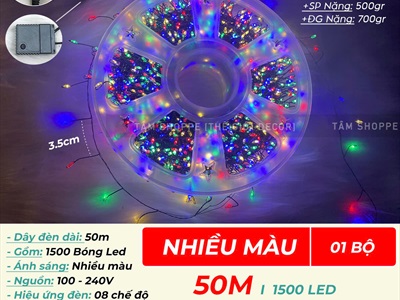 Dây đèn led đom đóm nhánh rễ cây siêu nhiều Led [Dây xanh - Led dày] DAYDEN-04
