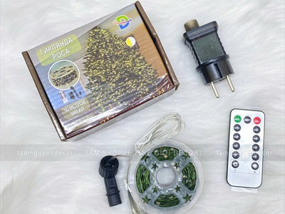 Dây đèn led đom đóm trơn [Dây xanh - Led dày - Remote] DAYDEN-05