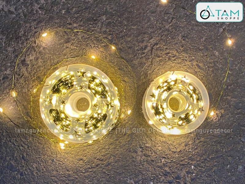 Dây đèn led đom đóm trơn [Dây xanh - Led dày - Remote] DAYDEN-05