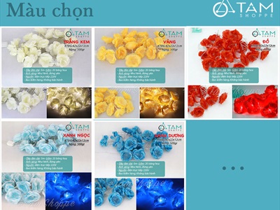 Dây đèn led hoa lụa dạ quang [5m 20Led - Điện] DAYDEN-18