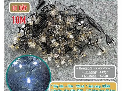 Dây đèn led hoa mai hoa đào phát sáng [Nhiều kiểu - Điện] DAYDEN-24