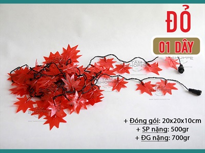 Dây đèn led lá phong đỏ [10m 96Led- Điện] DAYDEN-14