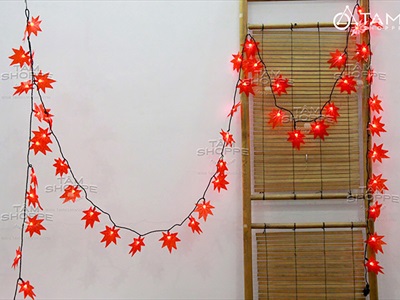 Dây đèn led lá phong đỏ [10m 96Led- Điện] DAYDEN-14