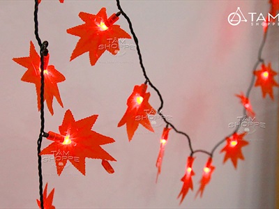 Dây đèn led lá phong đỏ [10m 96Led- Điện] DAYDEN-14