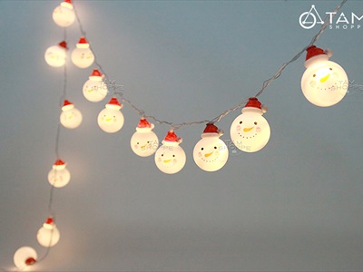 Dây đèn led người tuyết - ông già Noel Giáng sinh [3m 20Led - Điện] DAYDEN-23