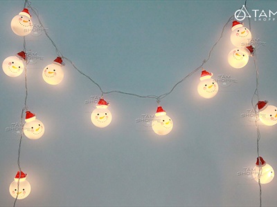 Dây đèn led người tuyết - ông già Noel Giáng sinh [3m 20Led - Điện] DAYDEN-23