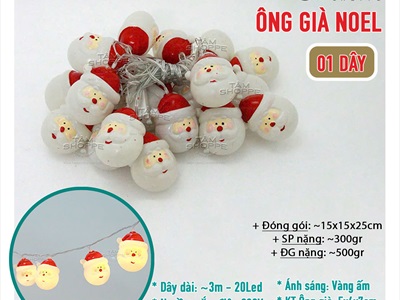 Dây đèn led người tuyết - ông già Noel Giáng sinh [3m 20Led - Điện] DAYDEN-23
