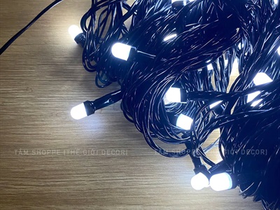 Dây đèn Led Q8 - Lục giác dây đen dài 30-50m [Loại tốt - Chỉnh nhấp nháy/ đứng yên] DAYDEN-03